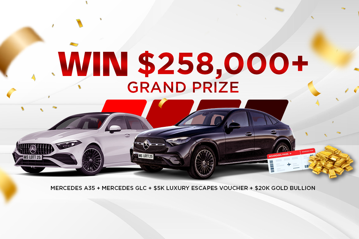 Mercedes A35 + Mercedes GLC + $5k Luxury Escapes Voucher + $20k Gold Bullion