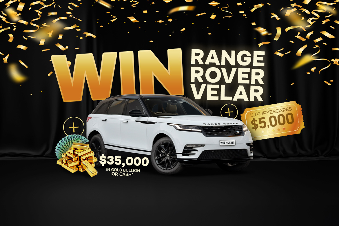 Range Rover Velar + $5k Luxury Escapes Voucher + $35k Gold Bullion or Cash*