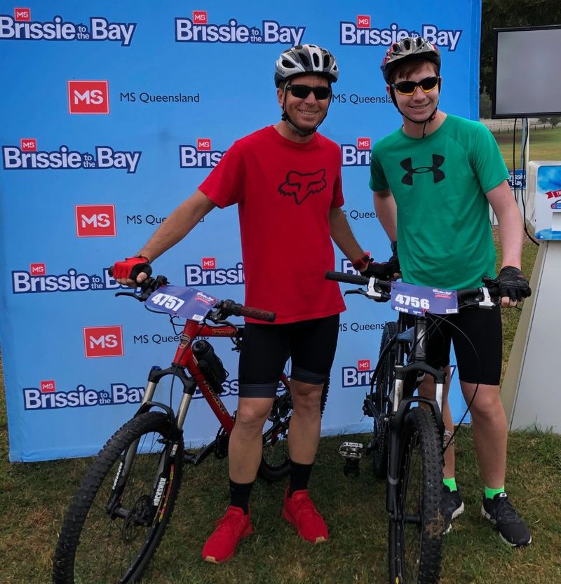 Luke and Son on Bikes